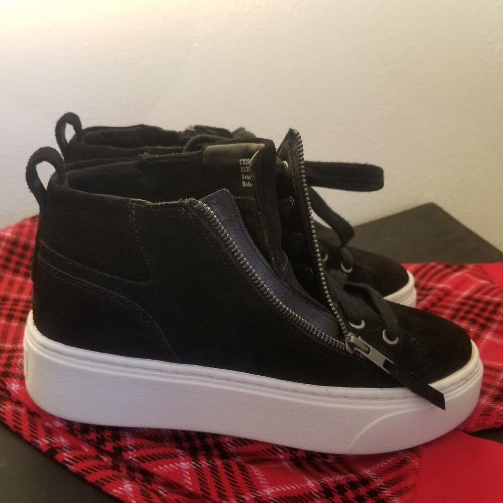Aetrex Gianna Arch Support Platform Sneaker in Black Size 8.5 - Picture 9 of 14